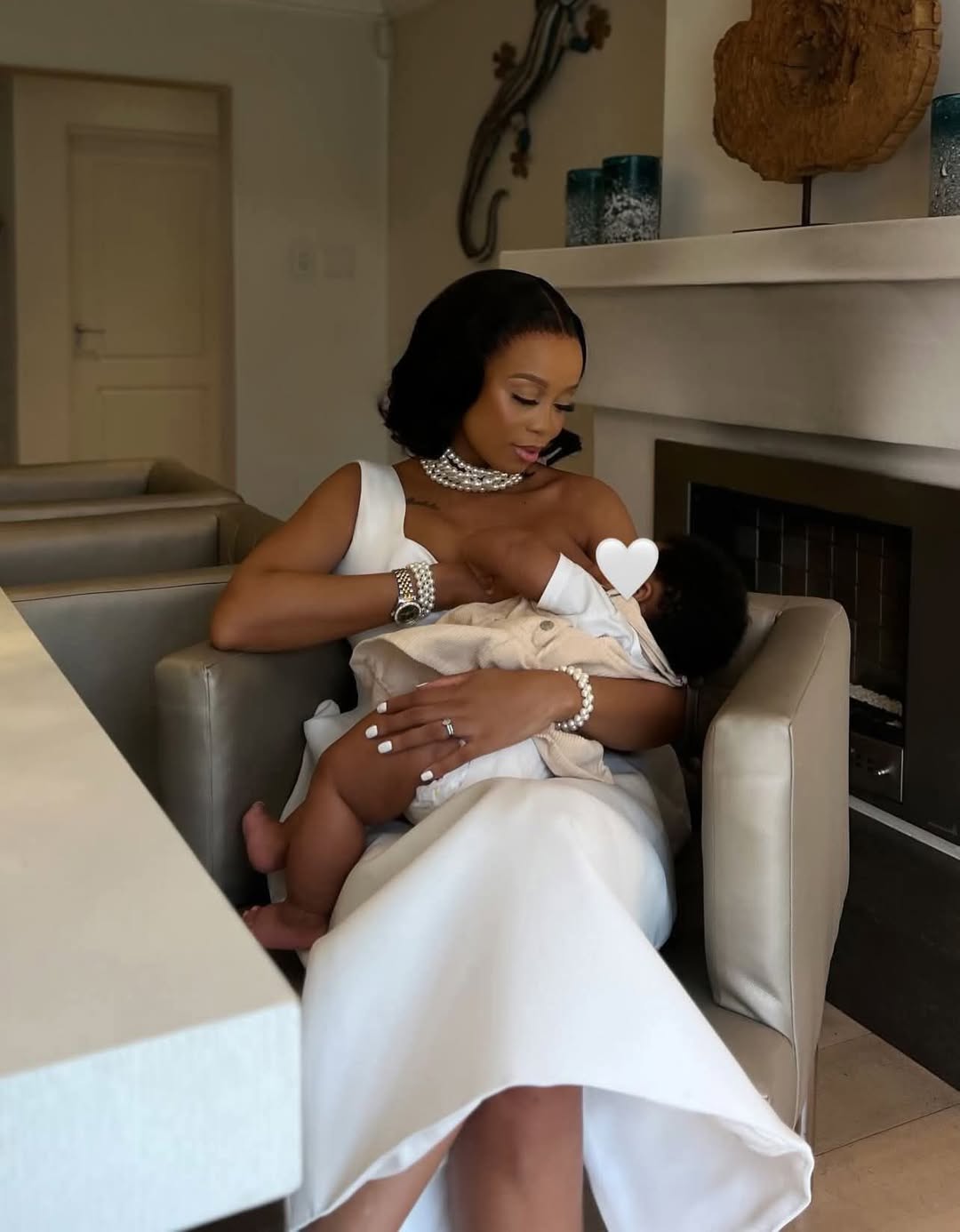 Ntando Duma and her bundle of joy  

#joy #bundle #duma